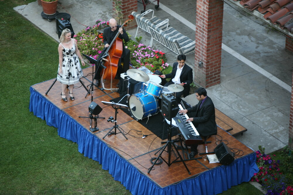 BIRTHDAY PARTY - "We hired the Secret Jazz Band for my mother in laws 70th birthday party at our home.. They just made our party super Classy and fun!! Katie has an amazing voice , and the band guys were Excellent ... I can't express our gratitude enough.. I would highly reccomend them to anyone who is looking For a Band to complete there party!! I will hire them again for sure!! Thank you guys for everything." -Yesiren T, Long Beach, CA