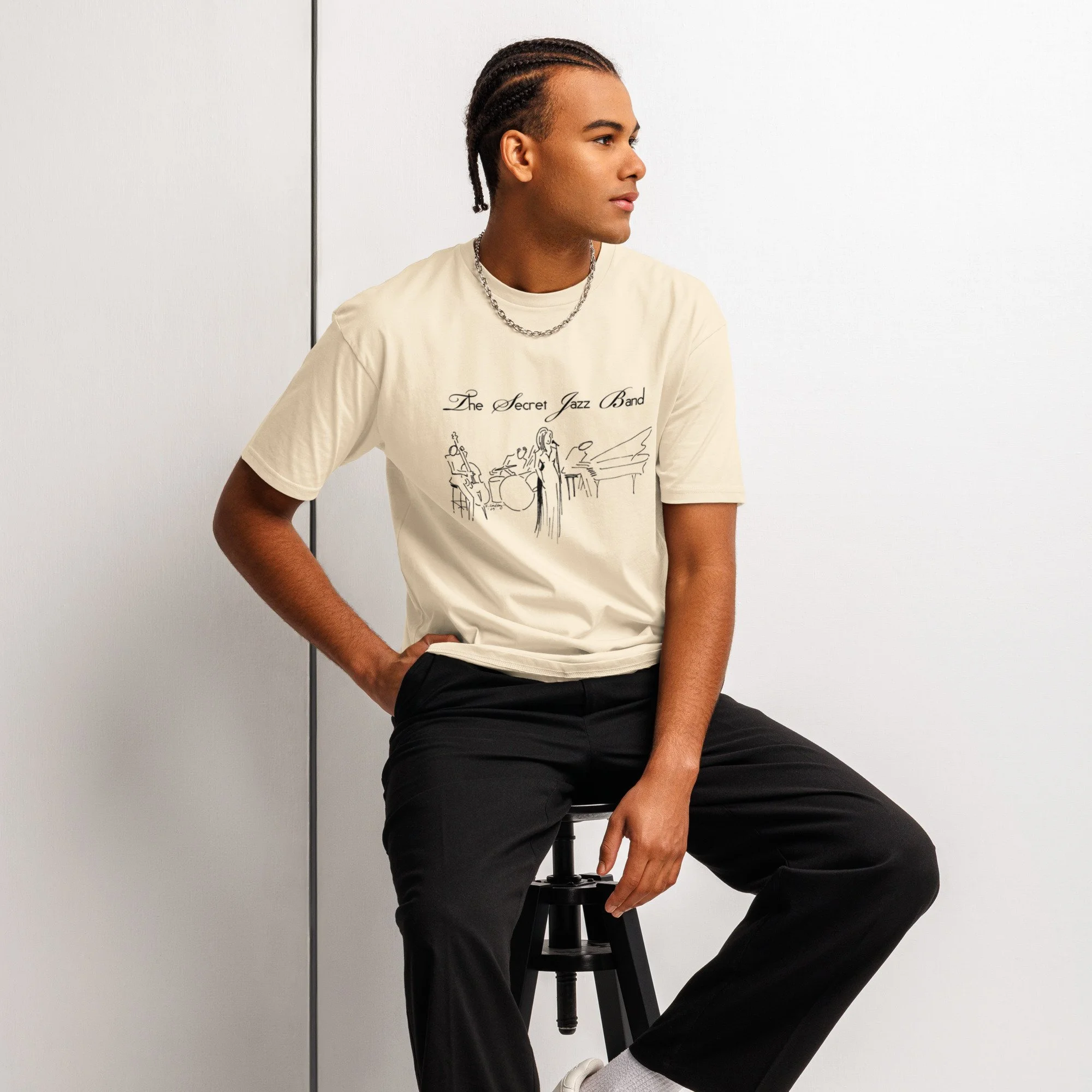 SJB Signature by Susan Greenwood Lindsay | Men's Premium Short Sleeve Tee - Cream