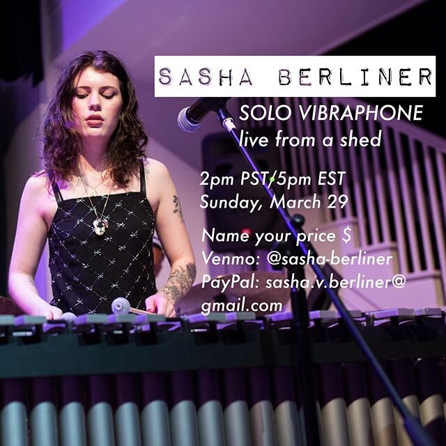 I&rsquo;m doing a thing this Sunday for Instagram Live. Originals, some classical, some arranged jazz standards. Keep it in your virtual calendar, donate if you like what you hear (even just $1 goes a long way). 🍒 hoping to bring some sonic solace a