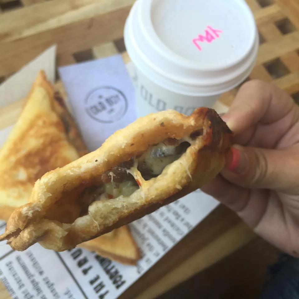 Biltong, Cheddar and Sweet Chili Relish Jaffles