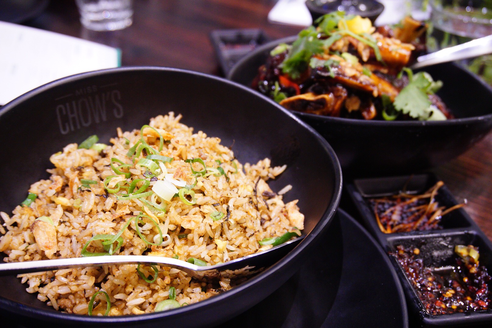 Miss Chow's Teochew Fried Rice with olive leaf