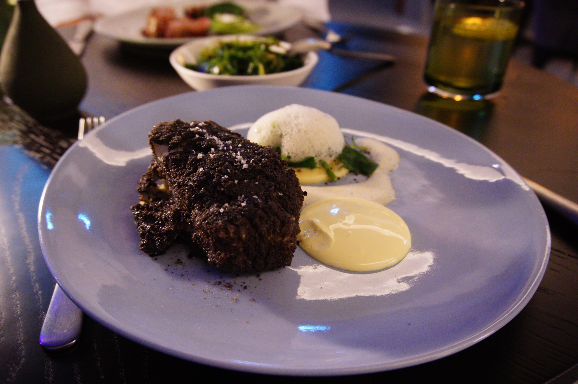 Wild Fish Cooked in Squid Ink Brioche