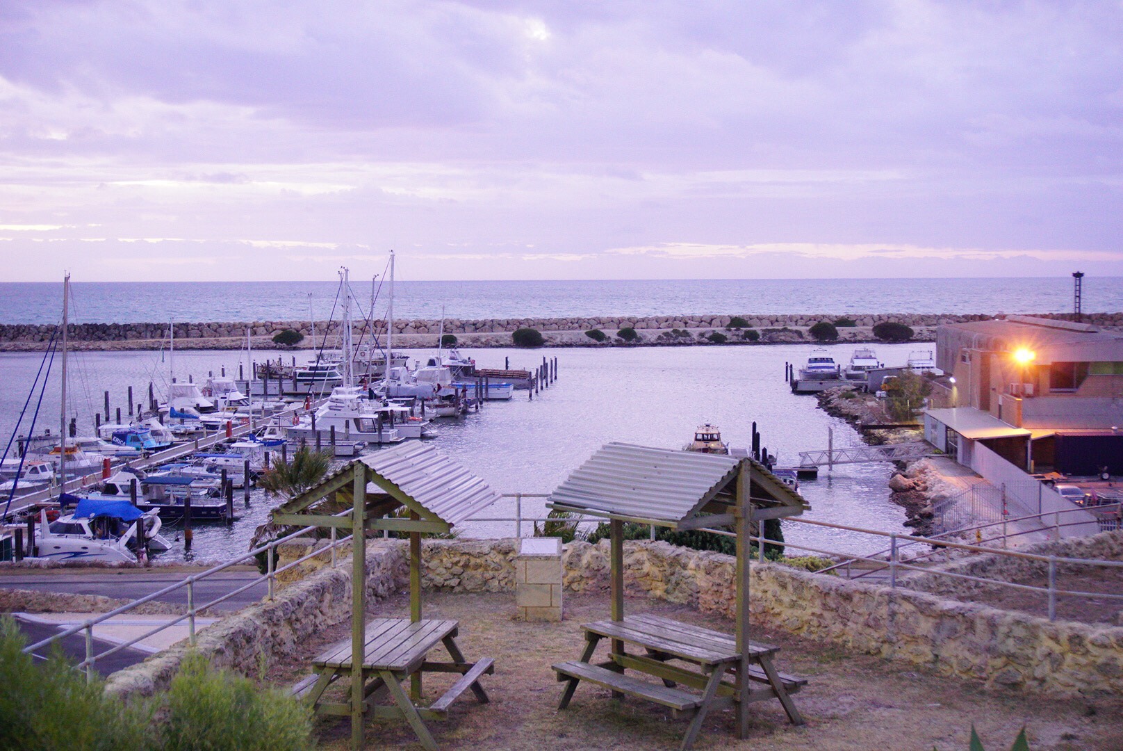 Beautiful view at the Two Rocks Marina