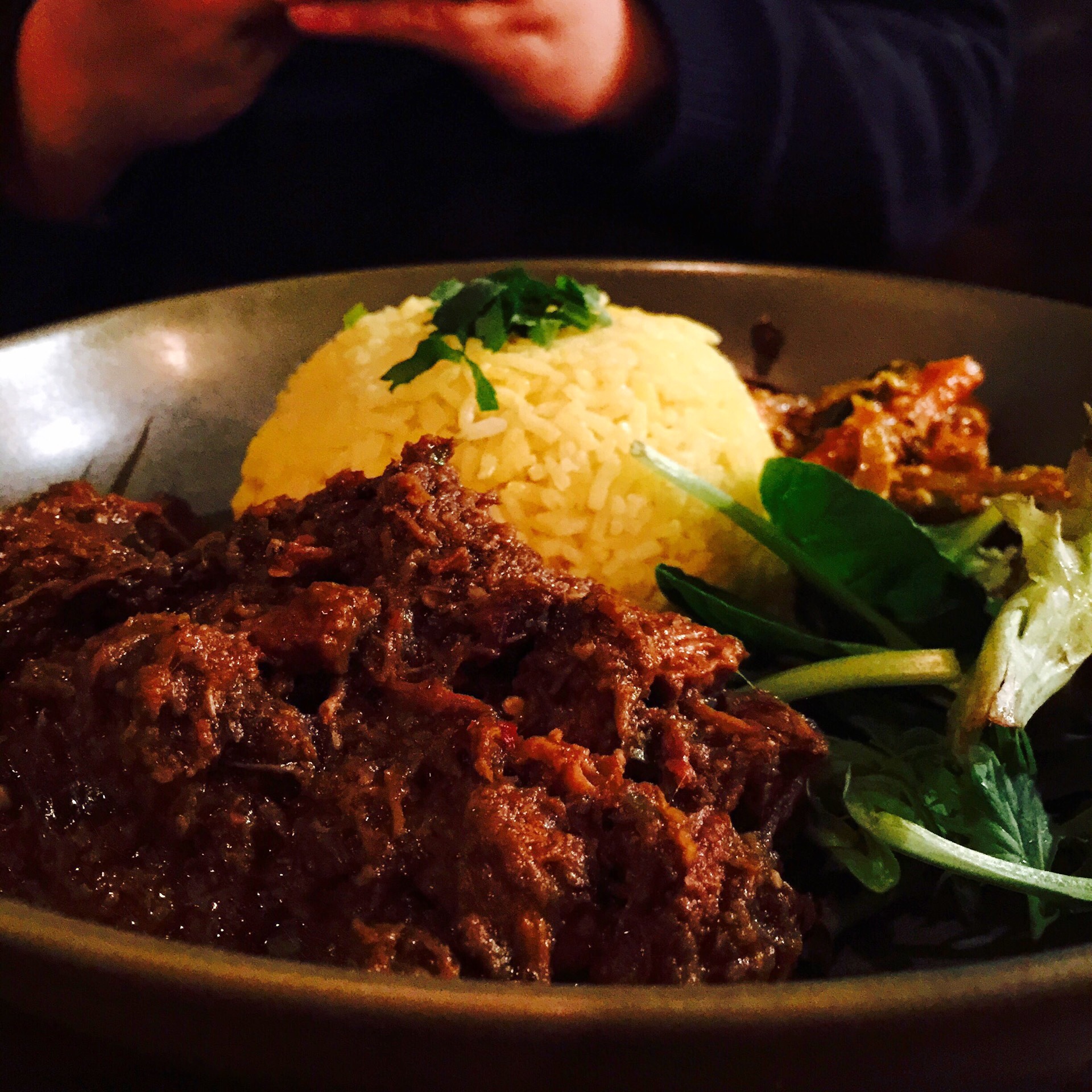 Nasi Lemak and Beef Rendang
