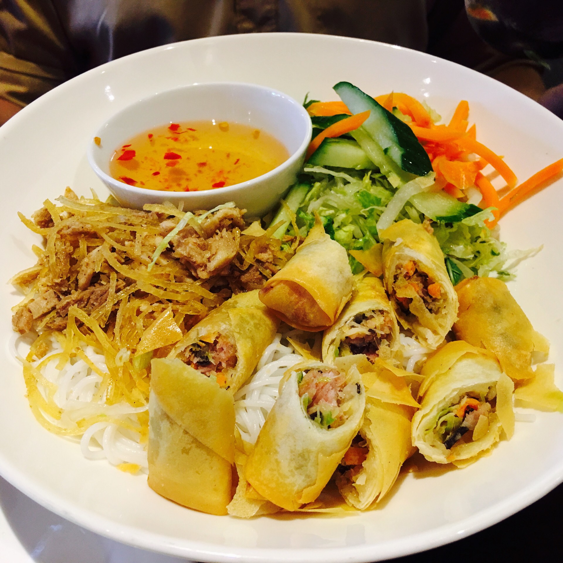 Bun Bi Cha Gio / Vietnamese Rice Noodle Salad with Shredded Pork from Pearl Restaurant