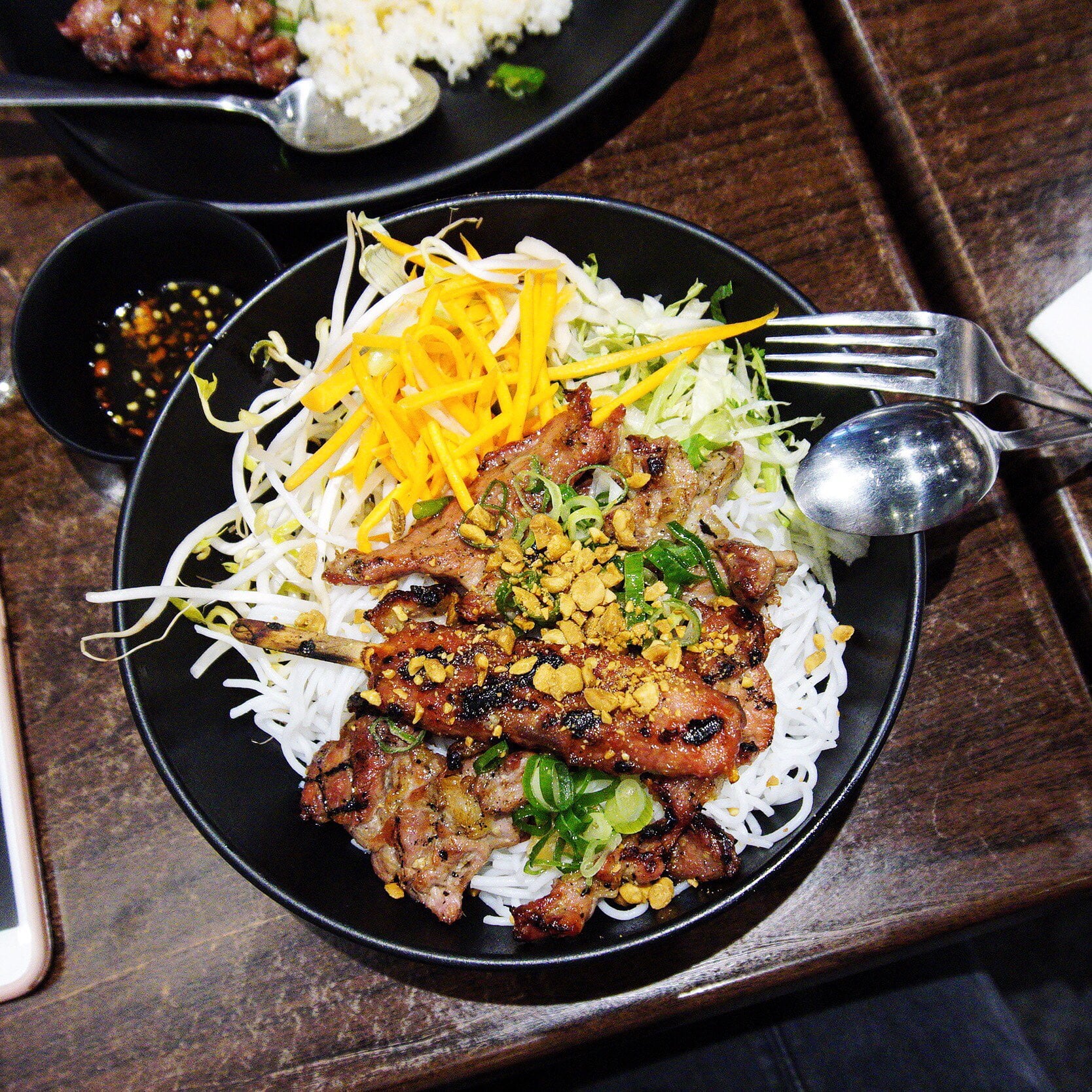 3 Regions Combination of Marinated Grilled Pork with Dry Vermicelli - $15