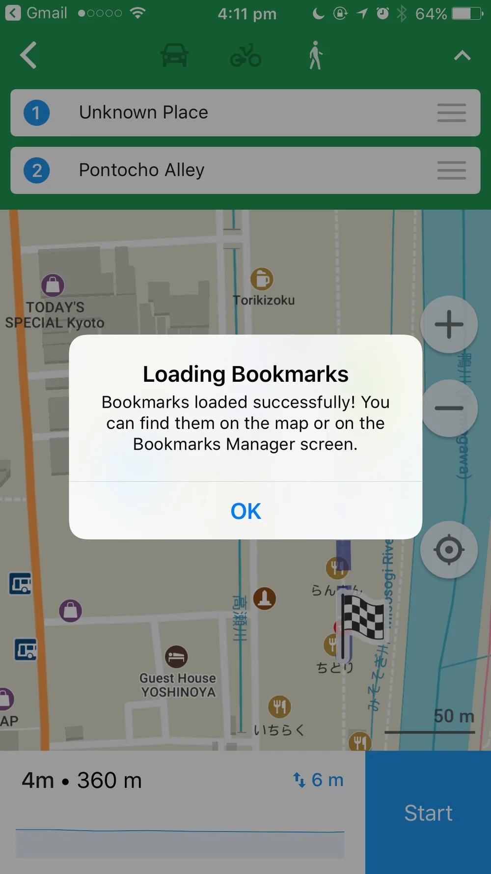 iOS Maps.Me App import