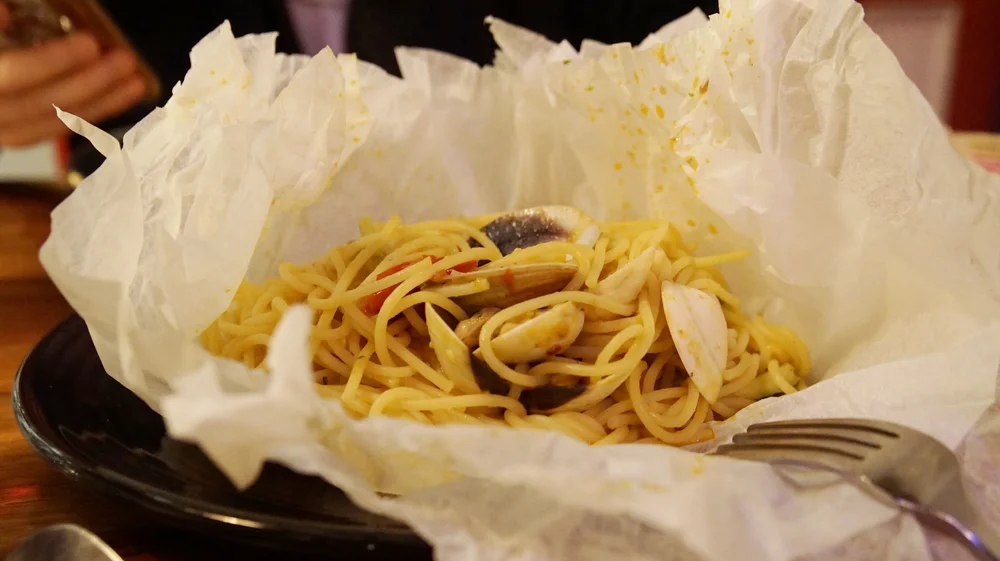 Linguini al Cartoccio La Scarpetta