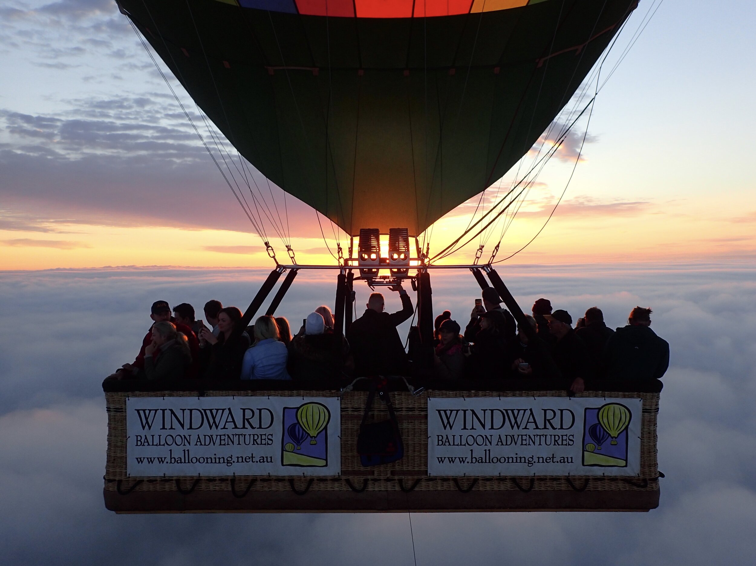 Feel safe inside hot air balloon Northam