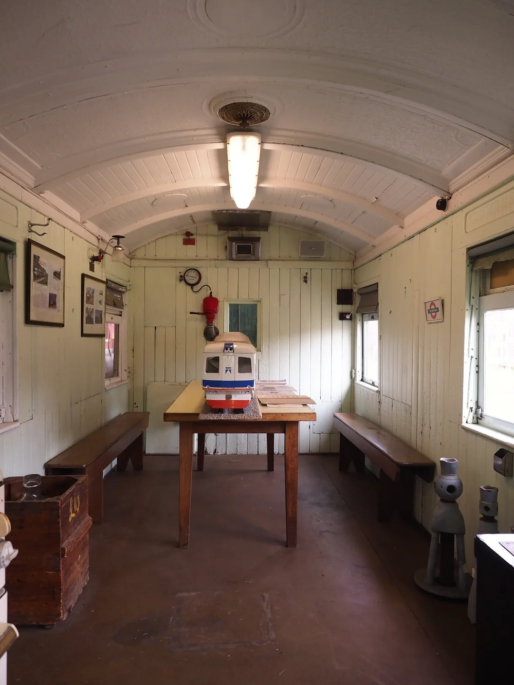 Inside one of the carriages!