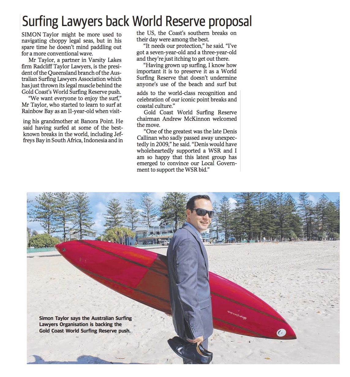GOLD COAST SUN, 9TH SEPTEMBER 2015