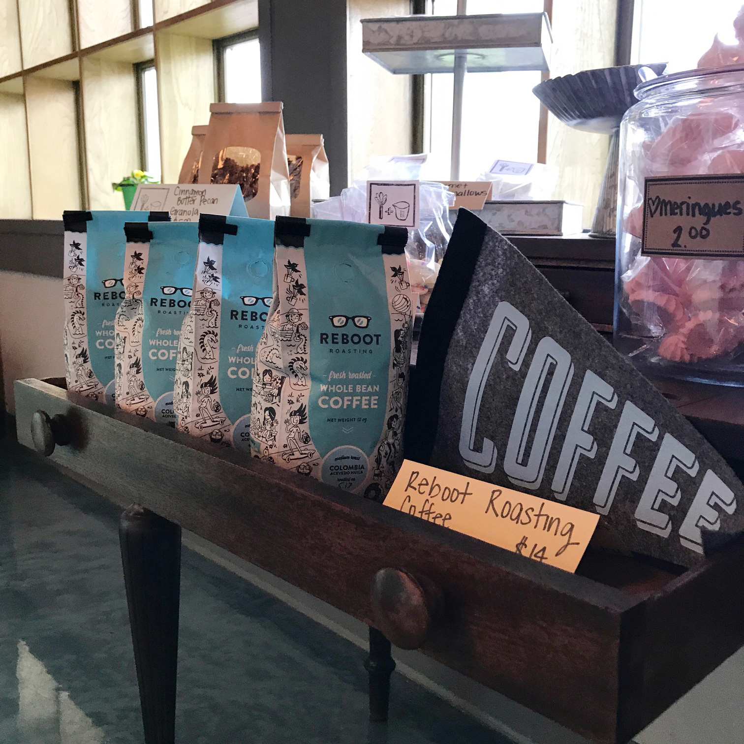 Reboot Roasting Coffee Bags at Whisk + Measure, Omaha Nebraska