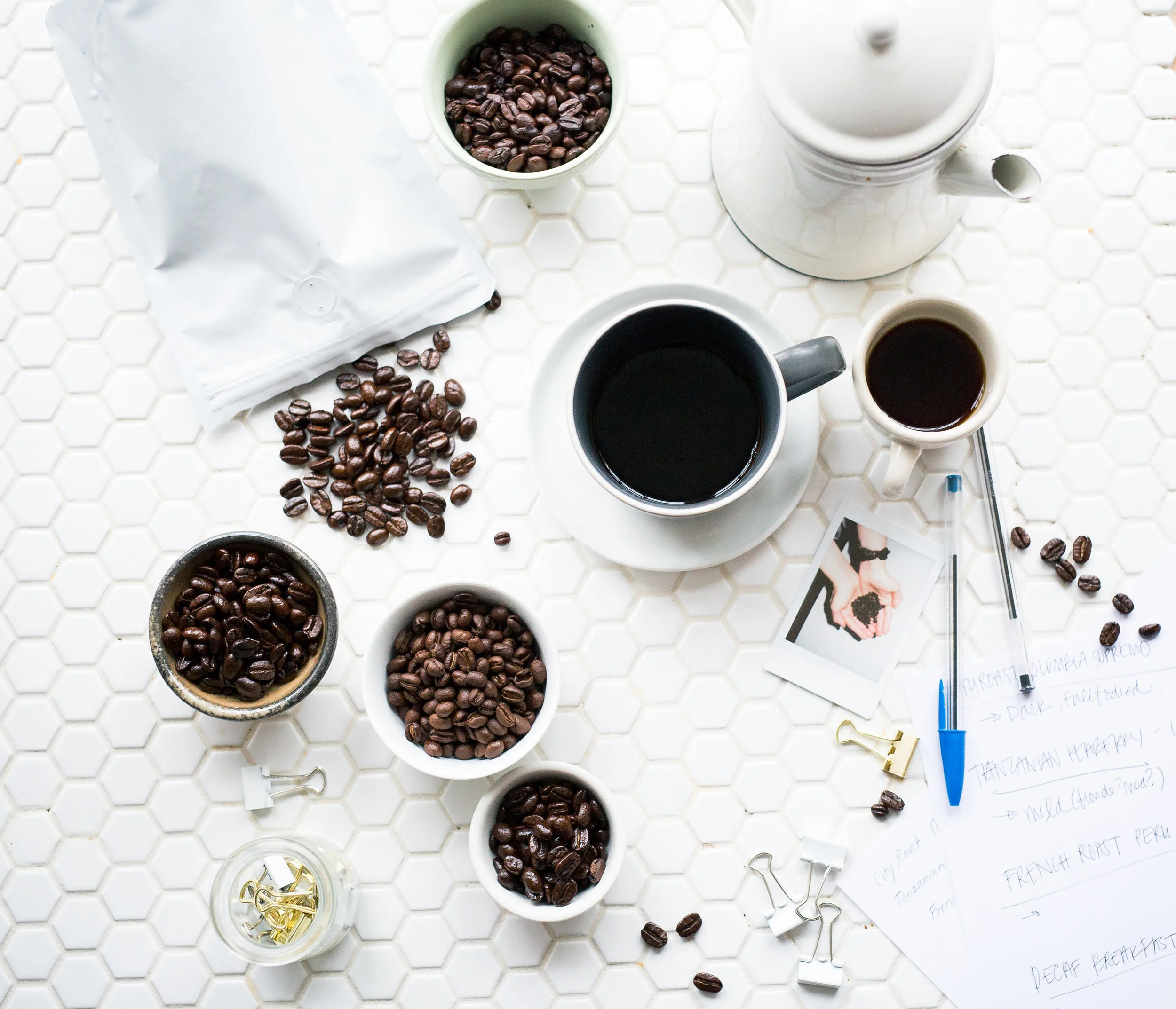 Sampling decaf beans