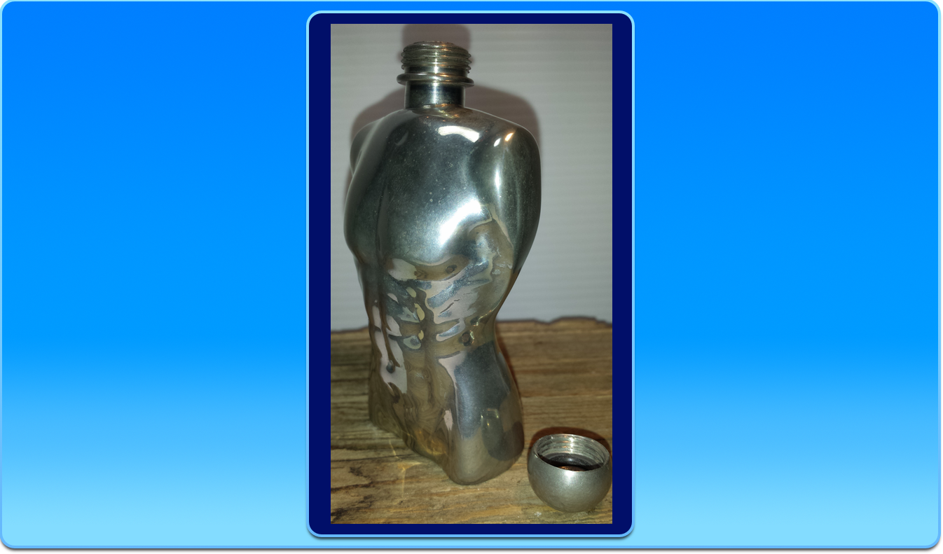 English Pewter Hip Flask