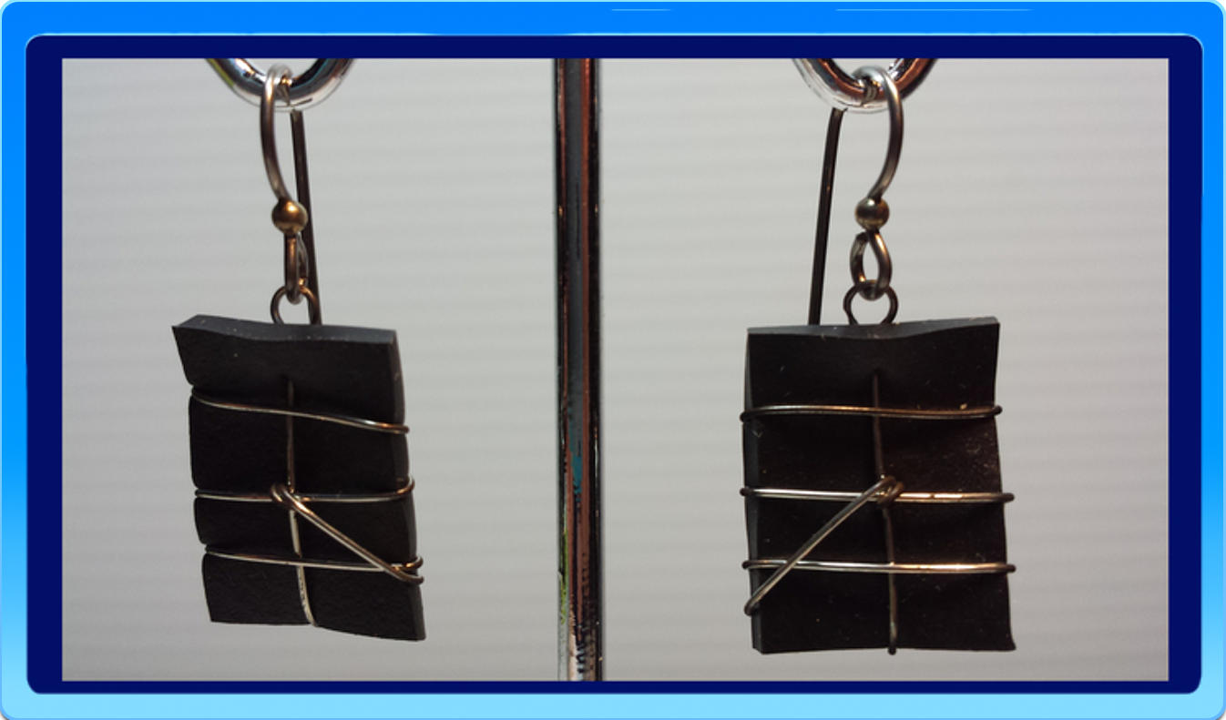 Earrings Made Of Recycled Inner Tube