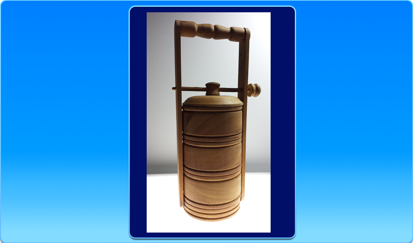 Three Wooden Compartments Stacked Together