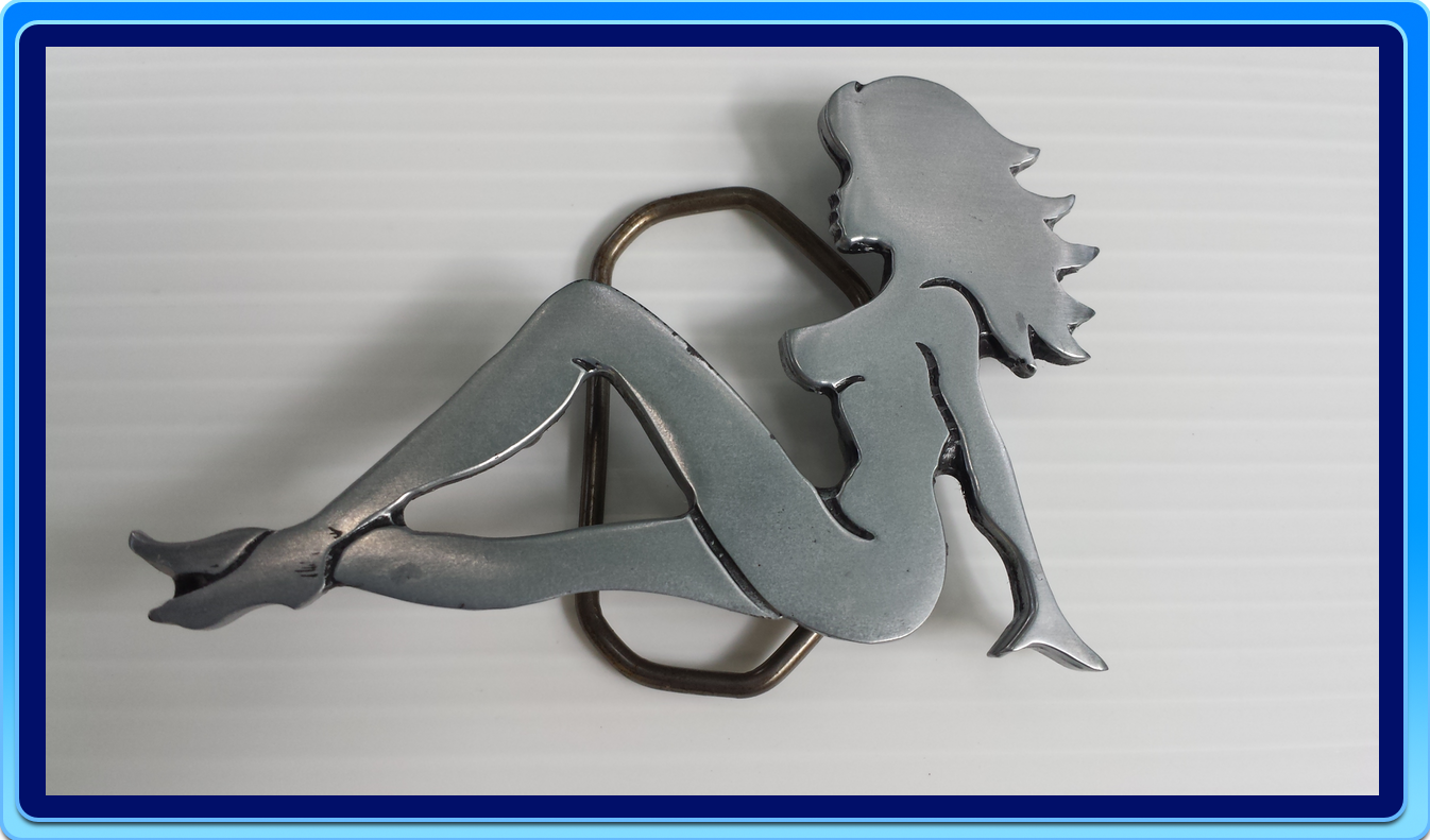 Biker Girl Belt Buckle
