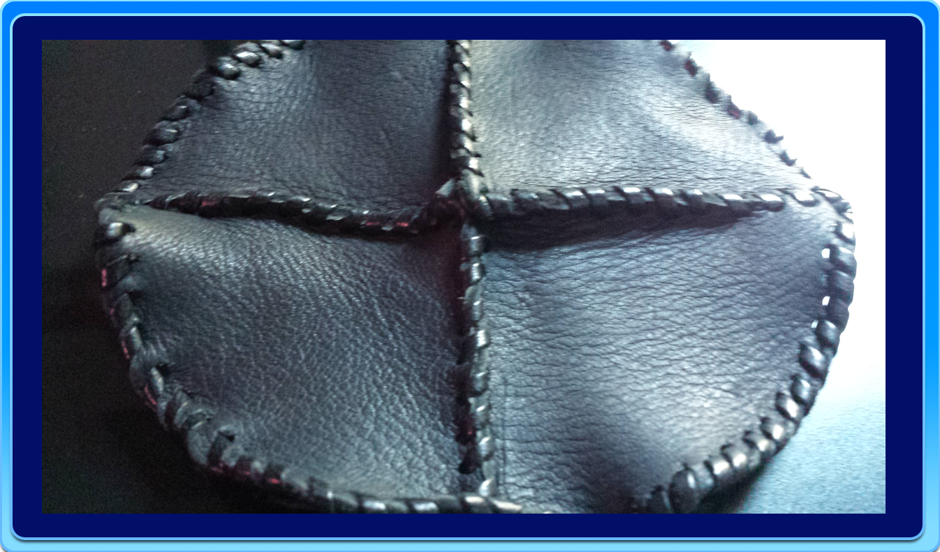 Black Leather Kippah