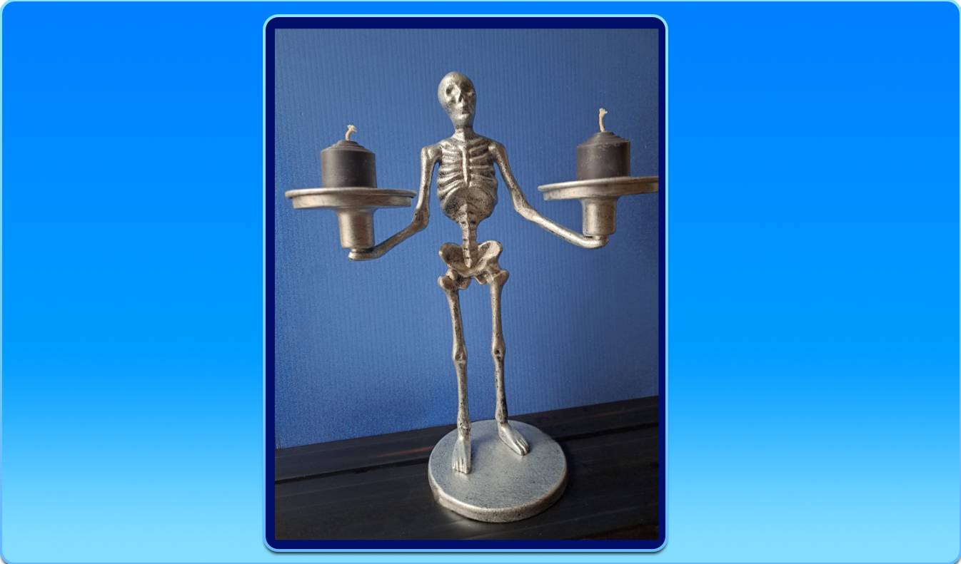 13” Tall Heavy Metal Candelabra 