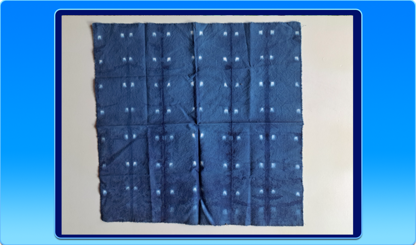 100% Cotton 16"x16" Hand Dyed Indigo Bandana