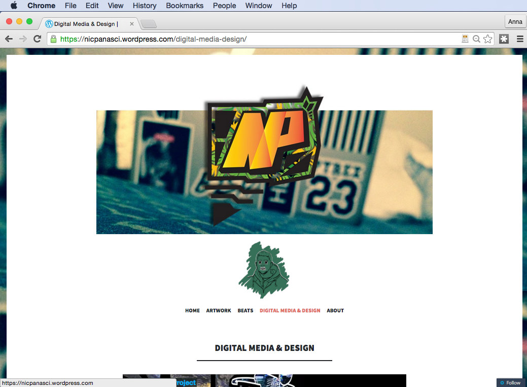 Digital Foundation (Fall 2014) - Website Portfolio Project