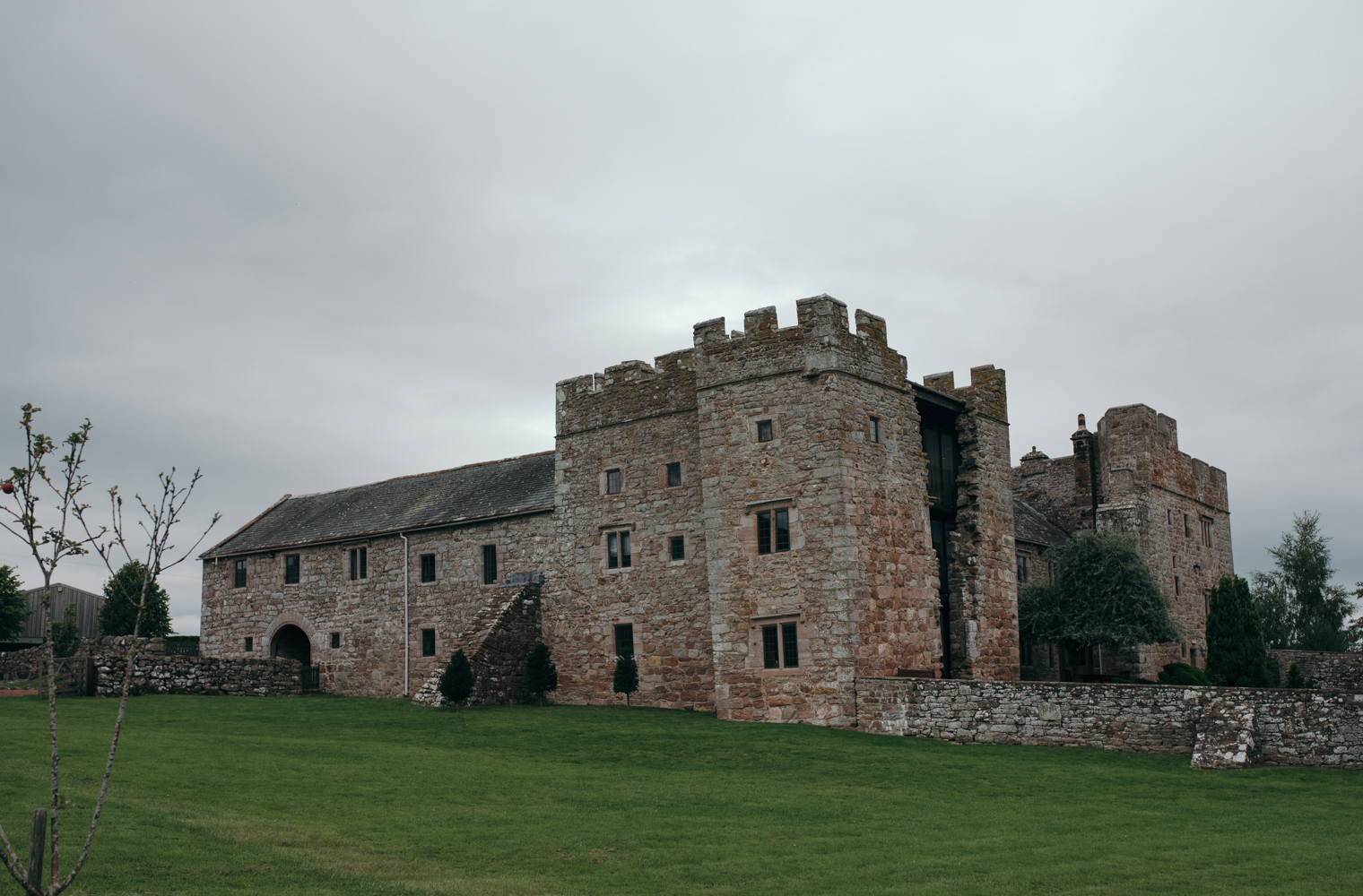 An outside view of Blencowe Hall and gardens