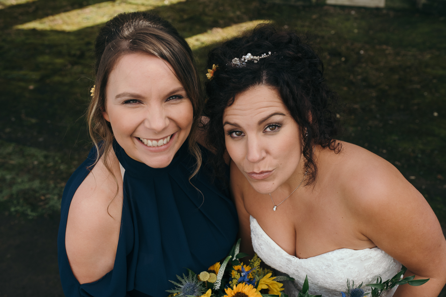 The bride and her sister portrait