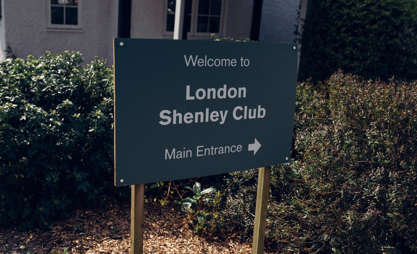 The welcome sign for Shenley Cricket Club