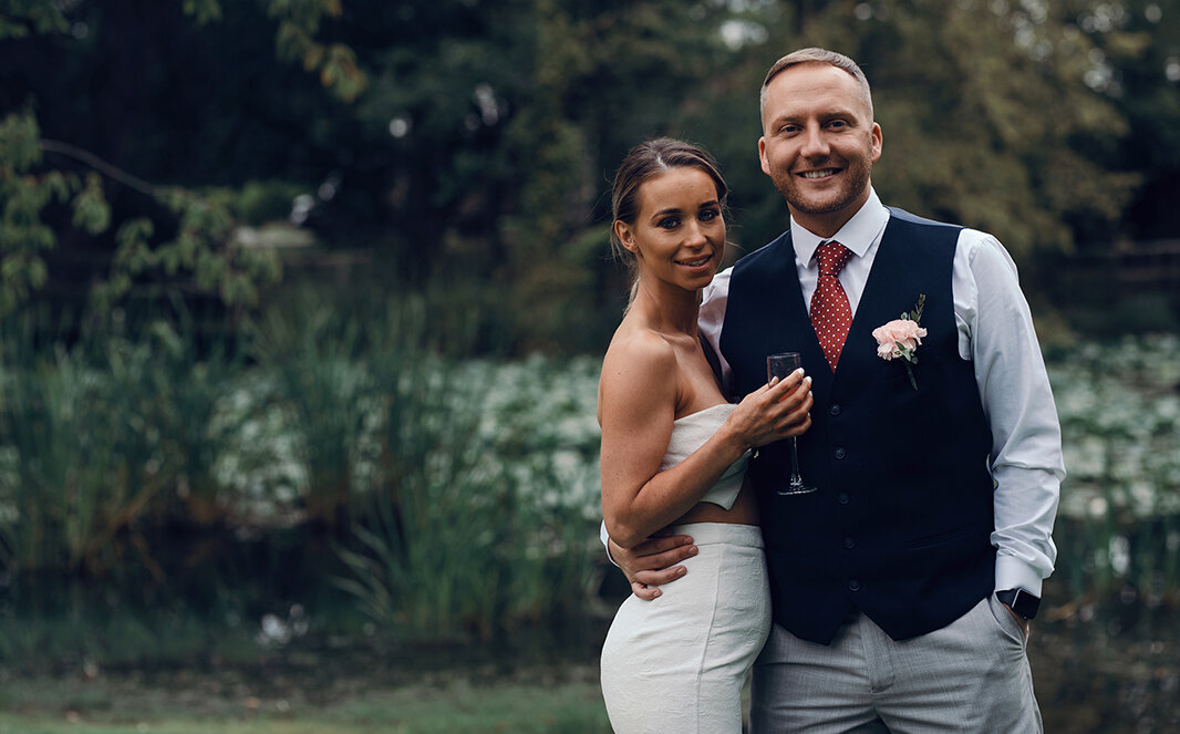 Two of the wedding guests portrait photo