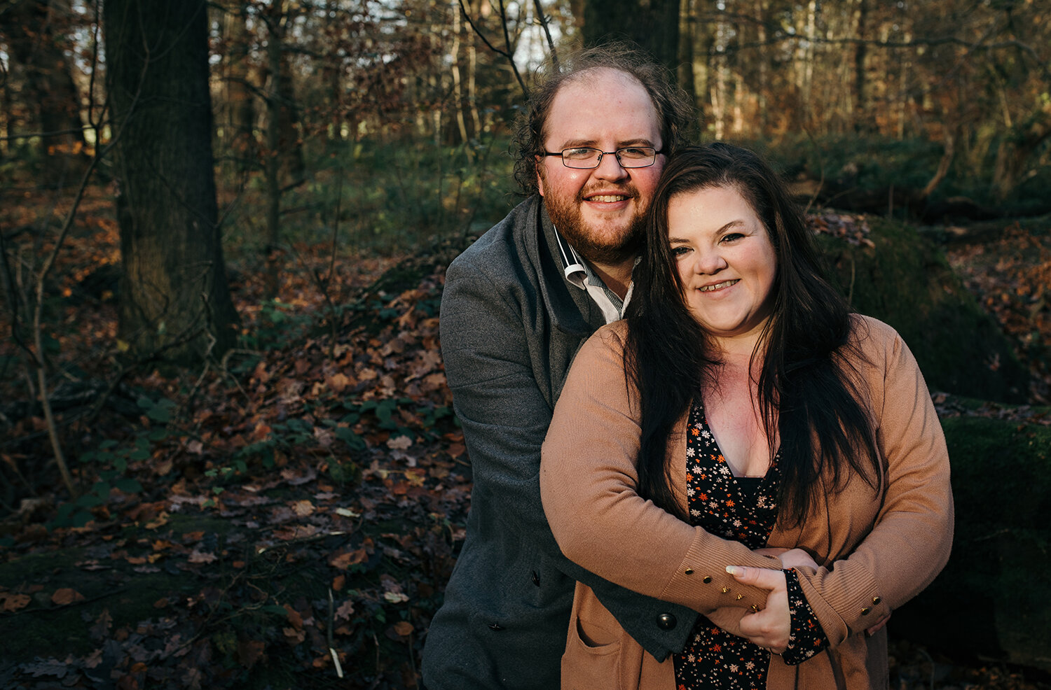 Mum and dad portrait in the woods