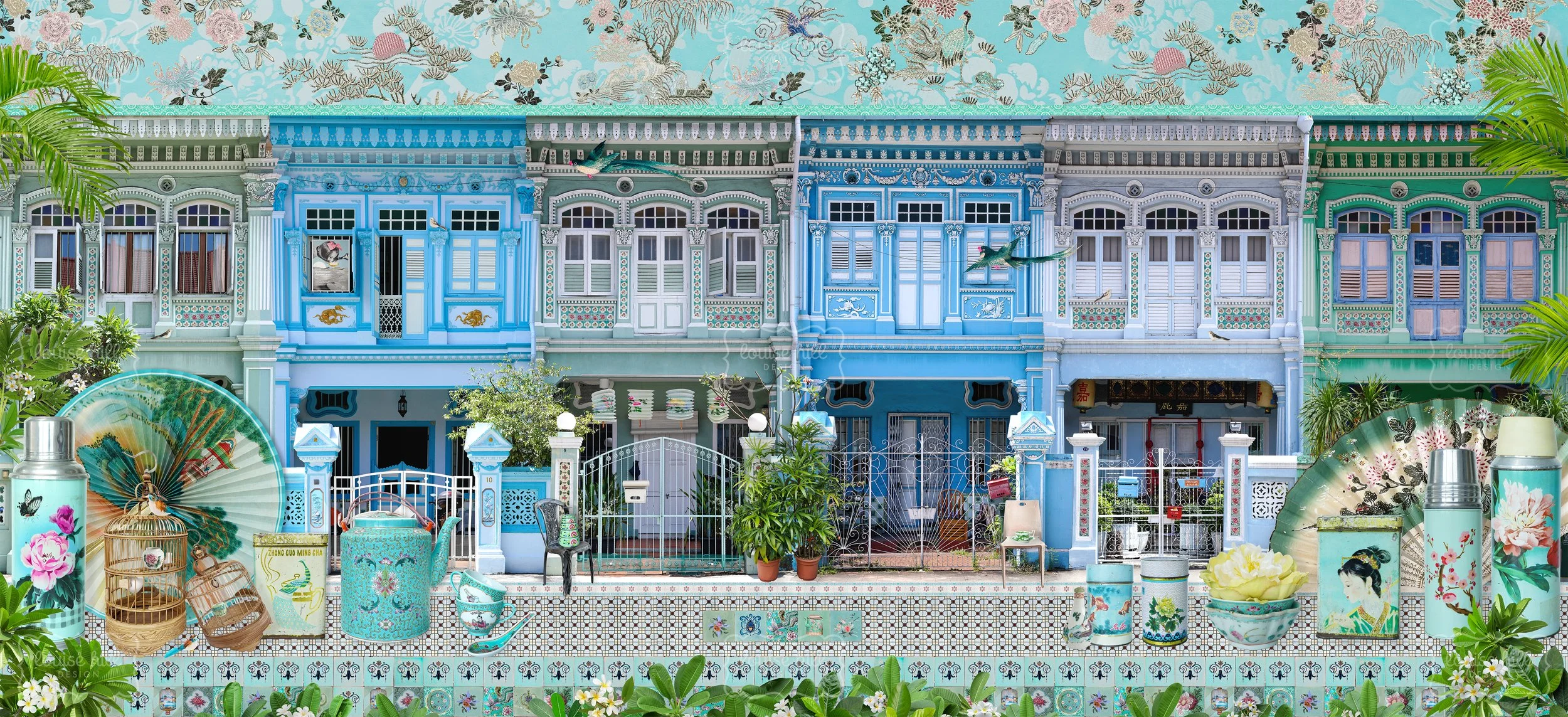 SINGAPORE SHOPHOUSES IN HERITAGE BLUES & GREENS.WATERMARKED.jpg