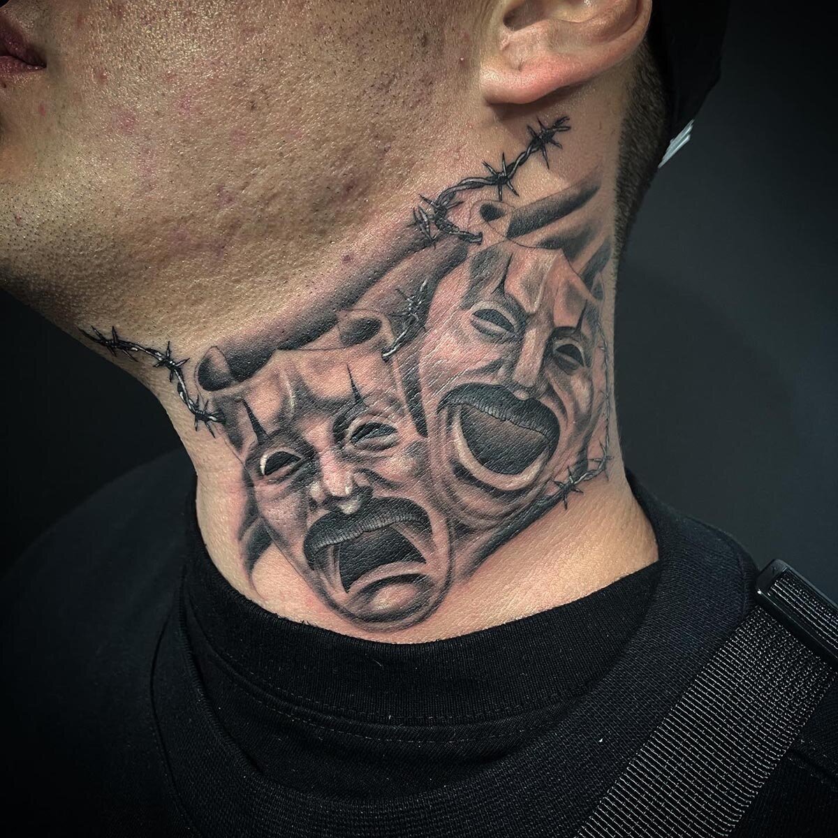 Share 72+ laugh now cry later tattoo neck