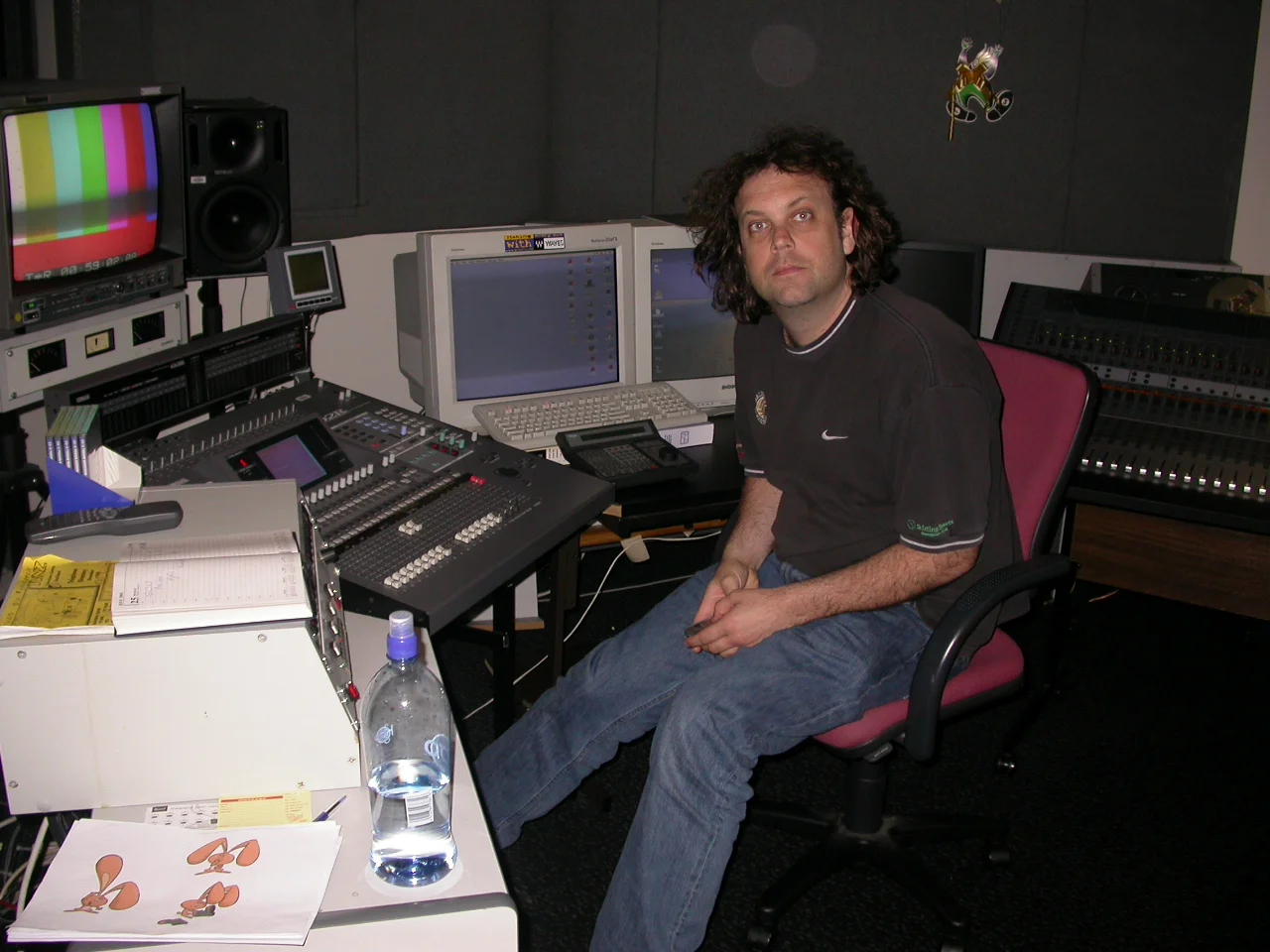 Here's Roj our wonderful Director of Sound, in at TVNZ for one of our master edit sessions. We laid the story out on my Sony Vaio laptop first and then took the 'rough cut' into the studio to fine tune. We worked many late nights in here!