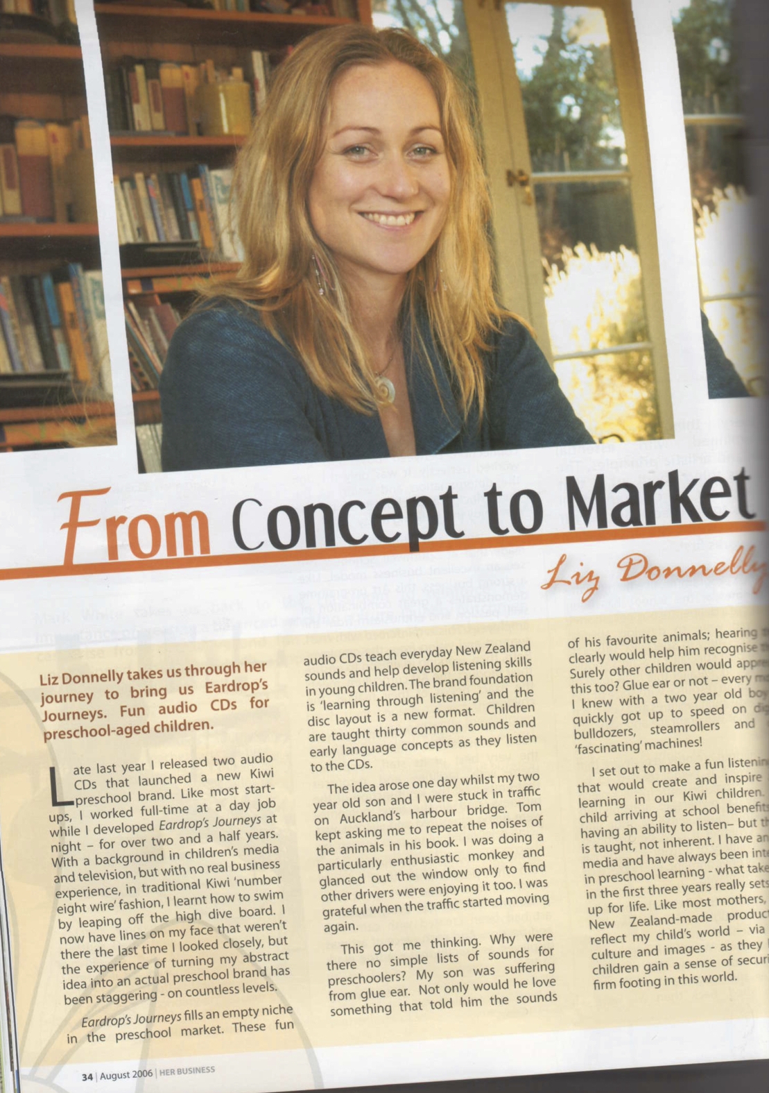 Liz Donnelly profile in Her Business magazine