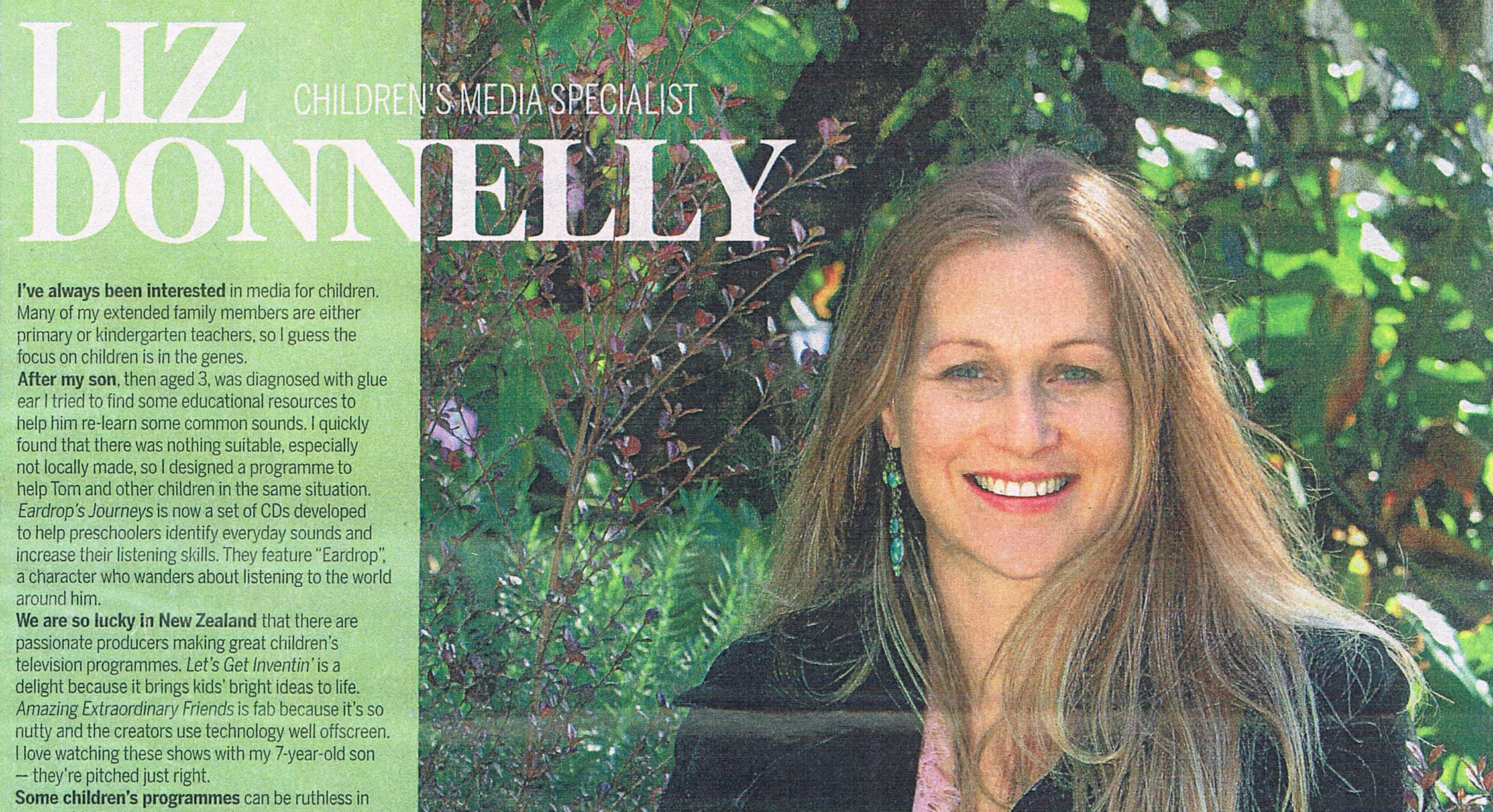 Liz Donnelly profile article in NZ Herald