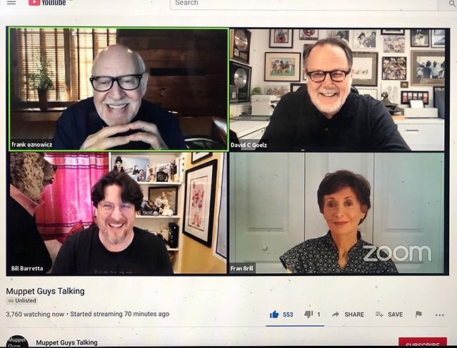 Muppets! Wonderful to gain insight into The Muppet Show, Fraggle Rock, Sesame Street, Dark Crystal, The Labyrinth, etc from these legends on the livestream. Grateful for their work with Jim Henson over the decades, a definite source of inspiration fo