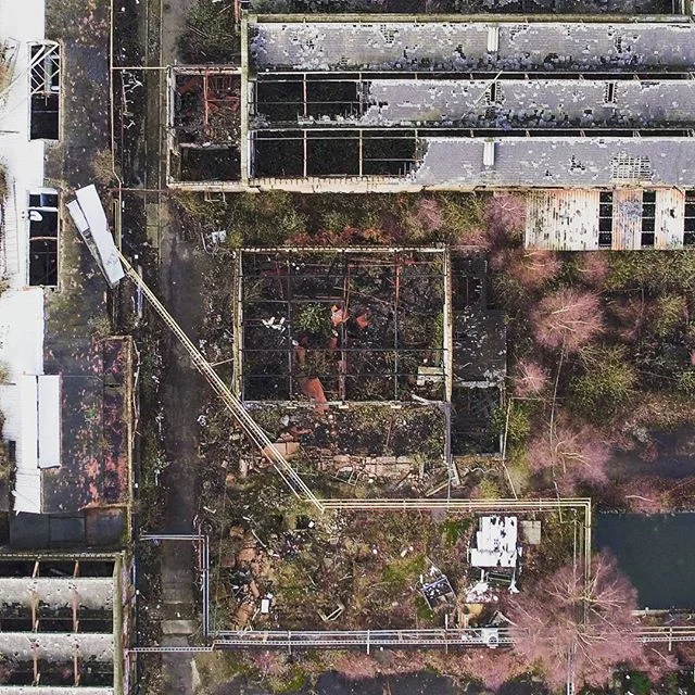 Abandoned chemical factory in Suffolk.