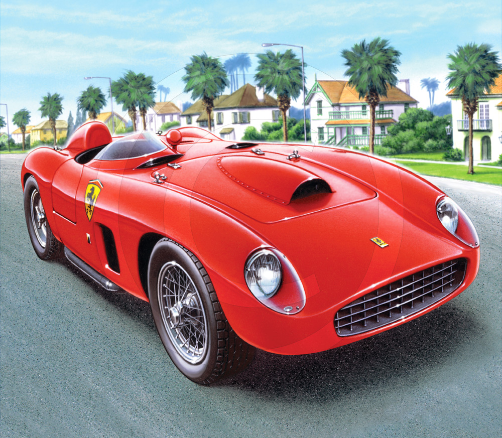 Vintage Ferrari : One of four used for a proposed game board.