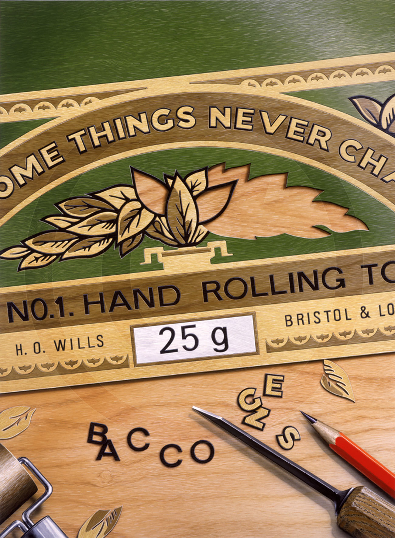 When tobacco advertising was still acceptable and a great source for illustration work, this was part of a press campaign for Golden Virginia.