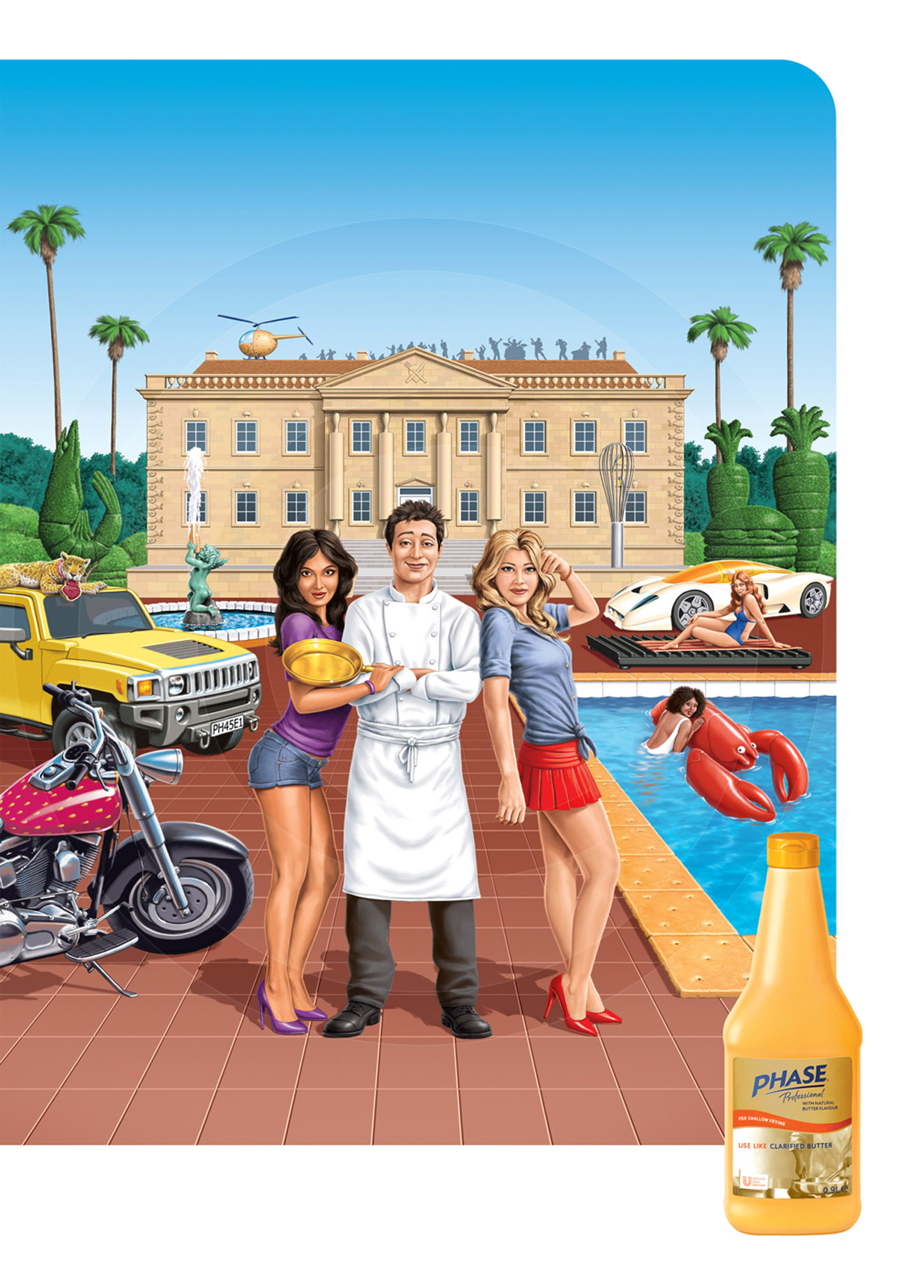 Phase cooking oil substitute, 'For Chef's Who Want It All.'