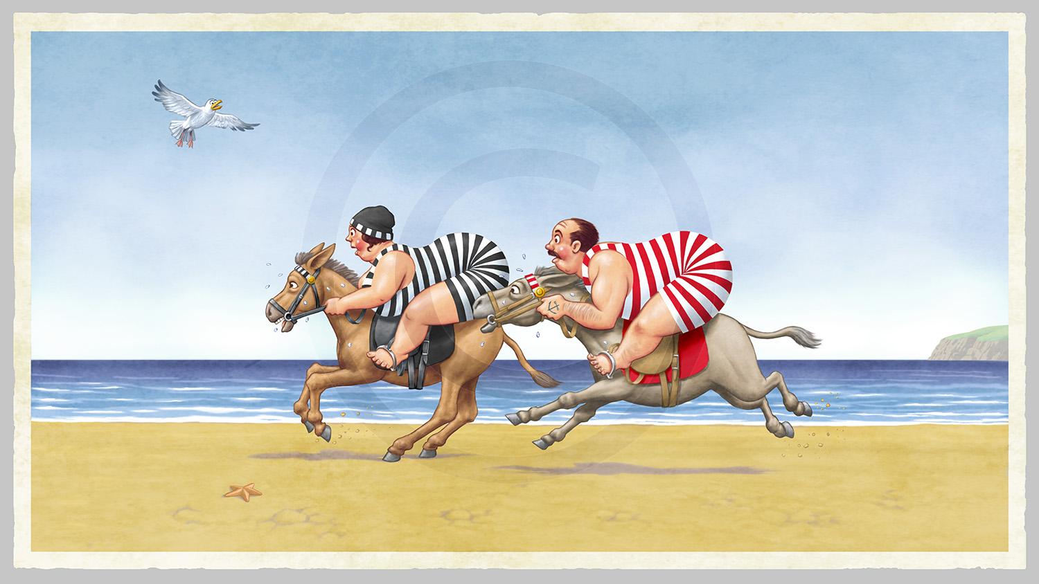 A vintage British postcard style image for ITV.