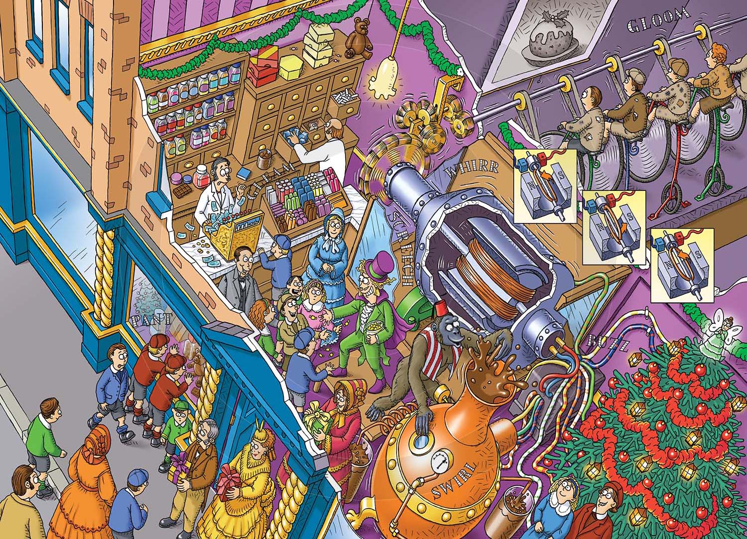 MIGHTY MAGNETISM : A rather busy ‘Horrible Science’ illustration.
