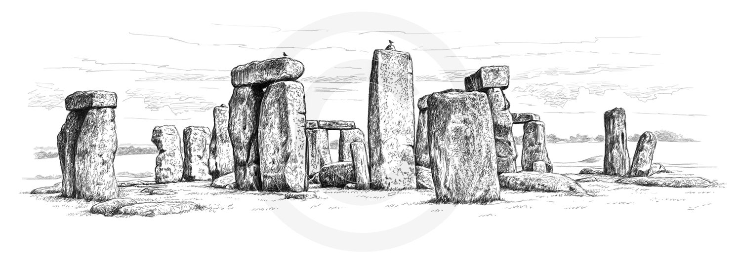 Stonehenge - Drawn in Photoshop