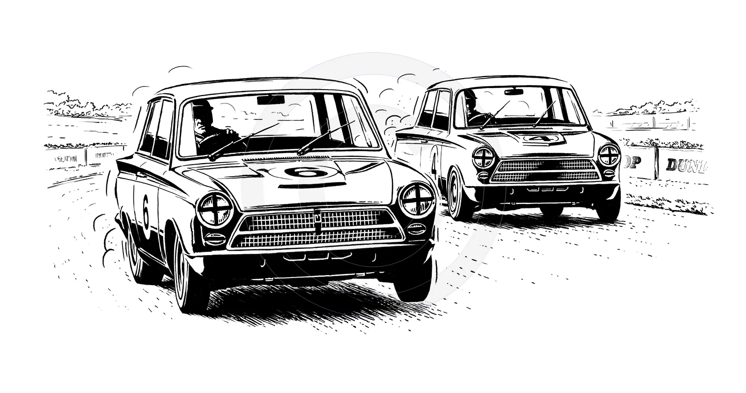 Vintage Car Race - Ford Cortinas