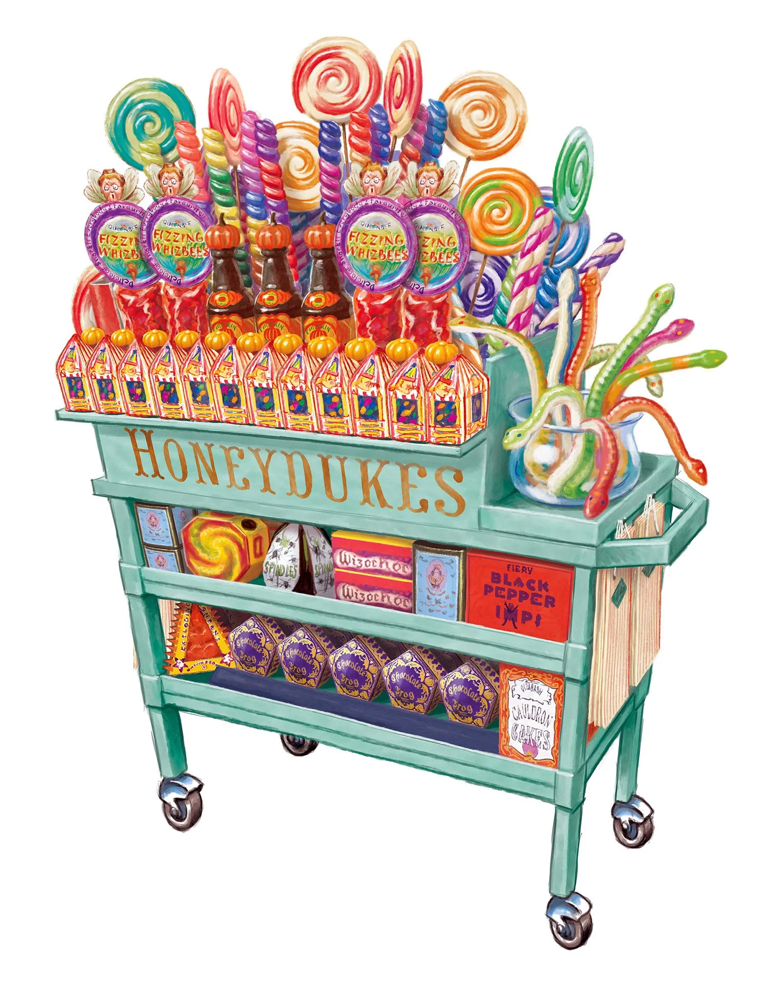 Honeydukes Trolley illustration