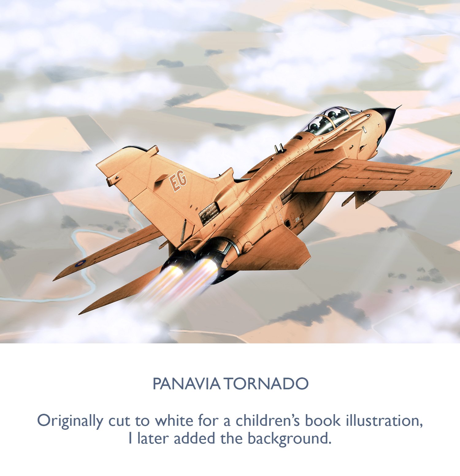 PANAVIA TORNADO : Originally cut to white, I have recently added the background.