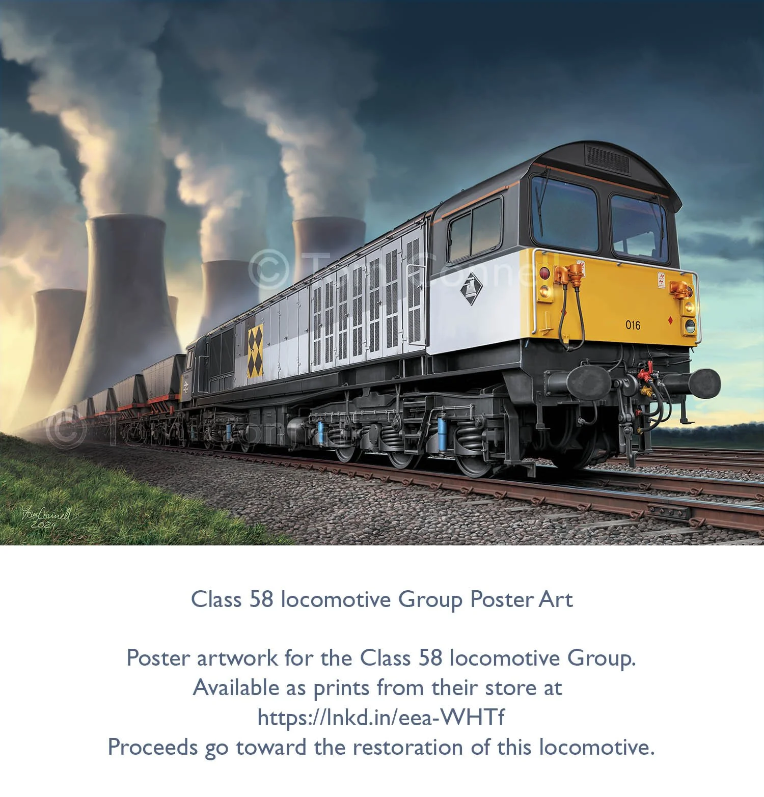 Class 58 locomotive Group Poster Art