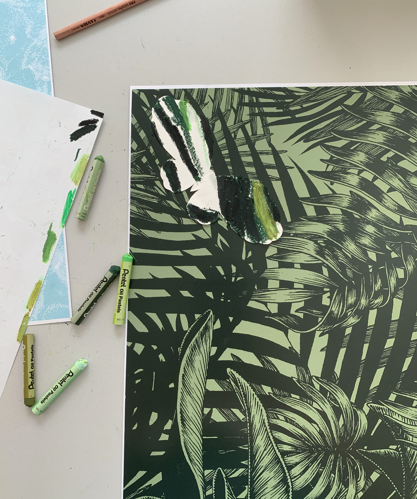 Atelier dessin camouflage de papillons dans la jungle la mer écailles fourrures feuilles