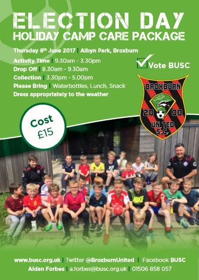 For more info please e-mail Aidan on a.forbes@busc.org.uk