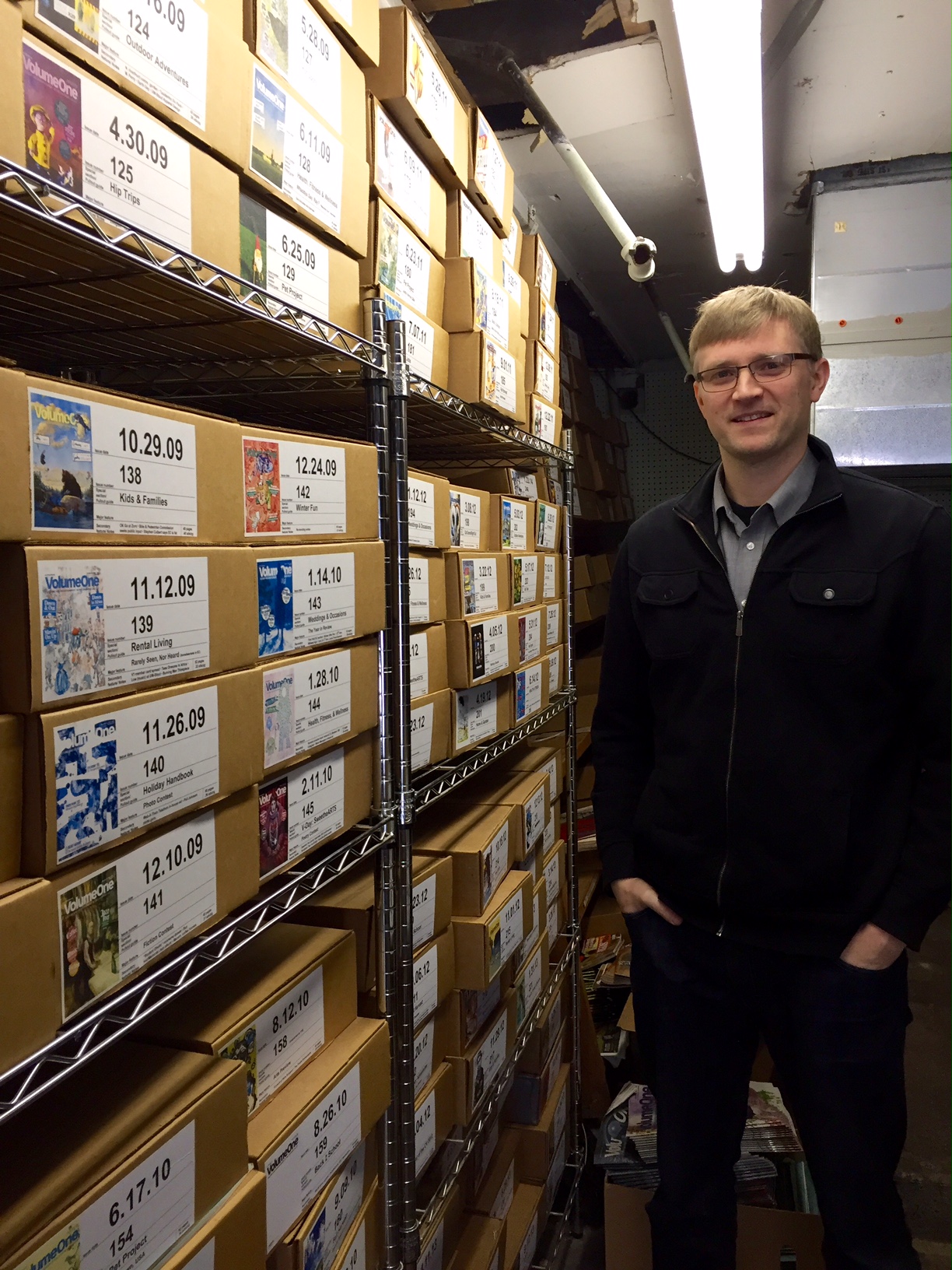  Volume One publisher and co-founder Nick Meyer in the archive